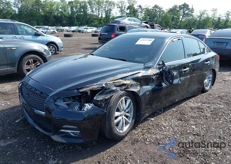 2015 Infiniti Q50 Premium/Sport z USA, uszkodzony, nr VIN JN1BV7AR1FM404154